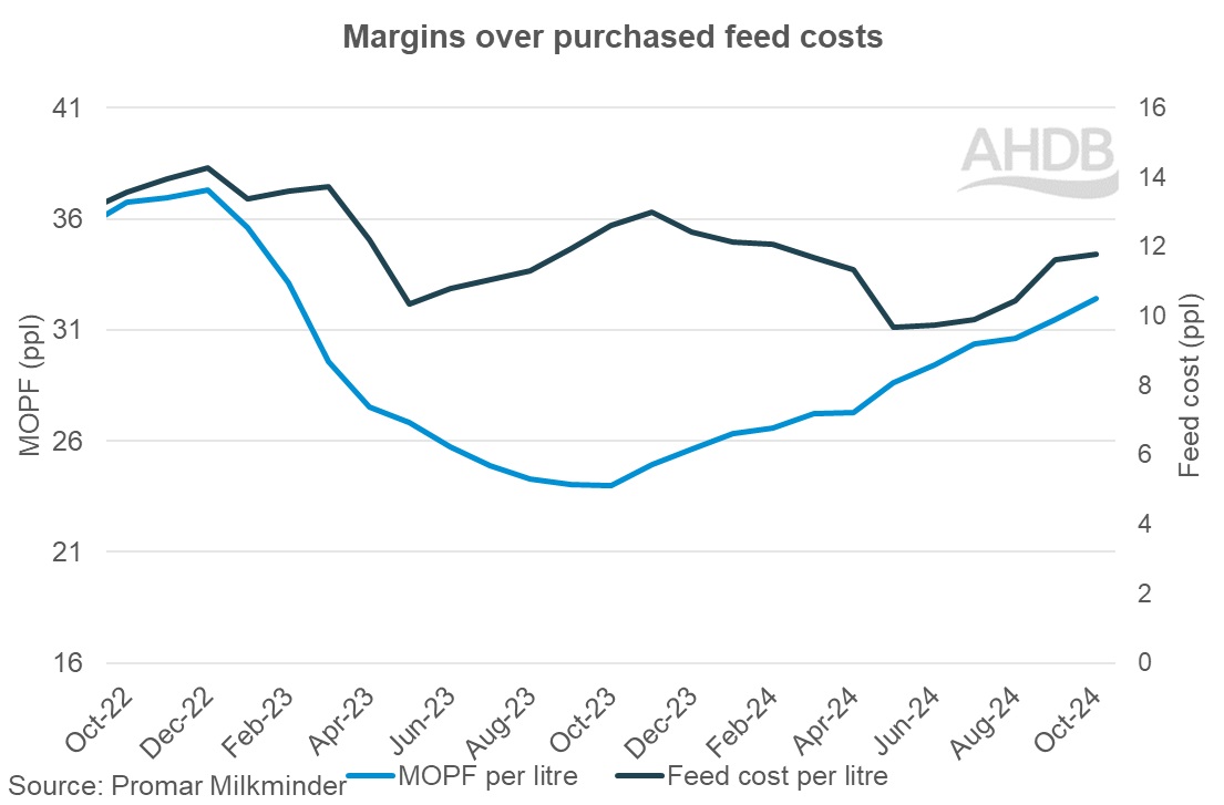 2024_10_3_Margins over purchased feed costs graph.